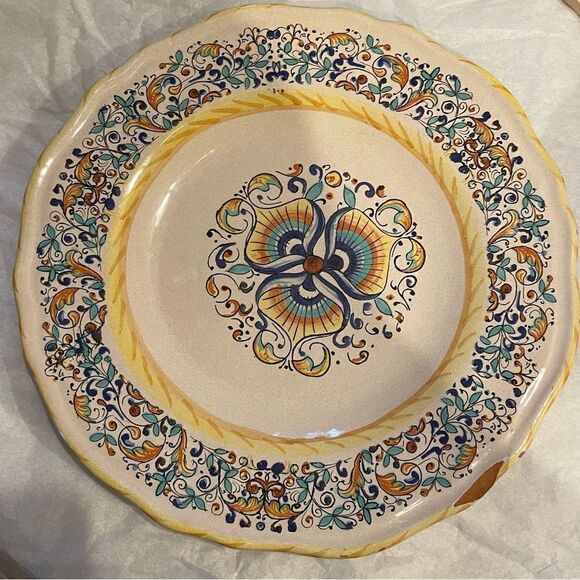 Vintage Meridiana Ceramiche Salad Plate & 5 luncheon plates Made in Italy - Picture 6 of 9